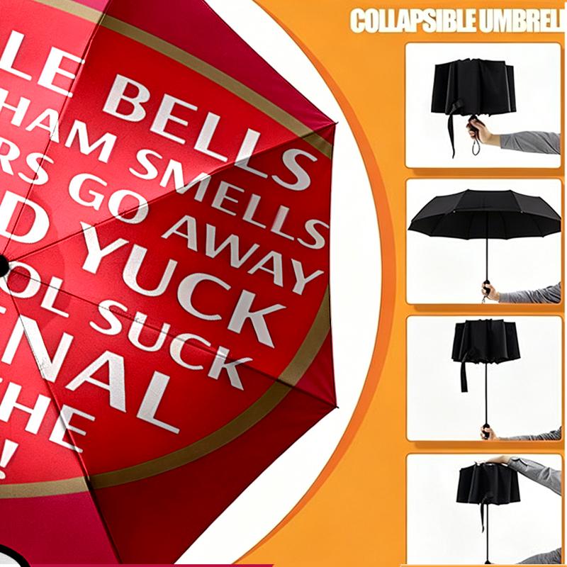 Custom Name Personalized football team Print Umbrella, Auto Open Close, 8‑Rib Sturdy Frame, Commute Camping Hiking Use, Birthday Gift