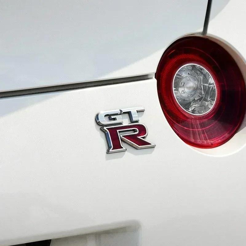  CHUQAZ1 For Nissan Nismo GT-R, R32, R33, R34, R35, 370Z Accessories 1pcs GTR Car Logo Emblem Metal Stickers R GT Decals Badge Labeling