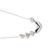 Stylish Pearl and Heart Pendant Necklace Adjustable Length Clavicle Chain Fashionable Neckchain Jewelry for Women
