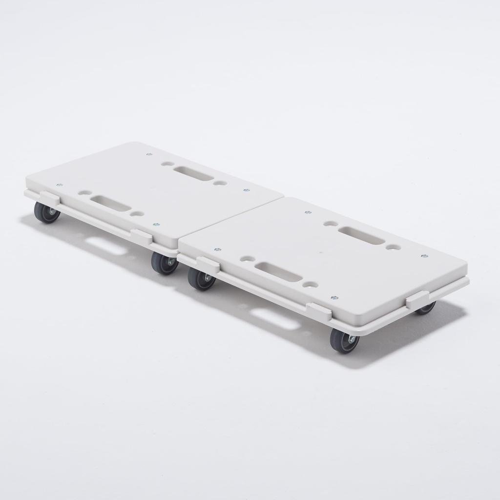 MUJI Recycled Polypropylene Platform Connectable Vertically or White W x 41cm D x Lightweight Dolly, Horizontally, Gray, Approx. 27.5cm 7.5cm H,