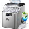 IJsblokjesmaker IJsdispenser IJsblokjesmachine 20 kg/24 uur 2,3 L IJsblokjesmaker met 3,2 L Watertank, Zilver
