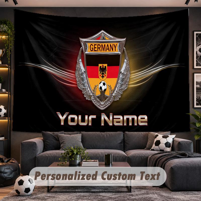 Germany national football team Personalized Tapestry Support Custom Name, Wall Art Home Decoration