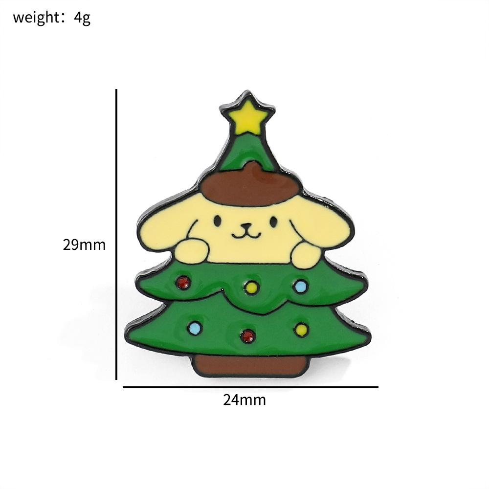 Креативный рождественский образ Sanrio Металлическая значок Пудинг Собака Югуй Собака Мелоди Брошь