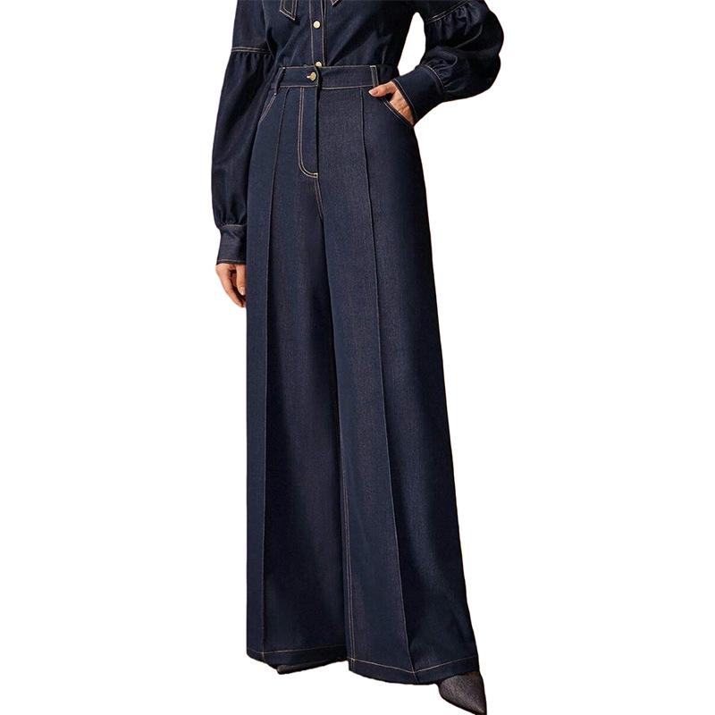 

Women s Original Denim Wide-Leg High-Waist Elastic Jeans Extra Large