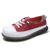 Women Spring Sneakers 2024 New Genuine Leather Trend Color Matching Women Shoes Flat Lace-up Casual Girl Student Shoes