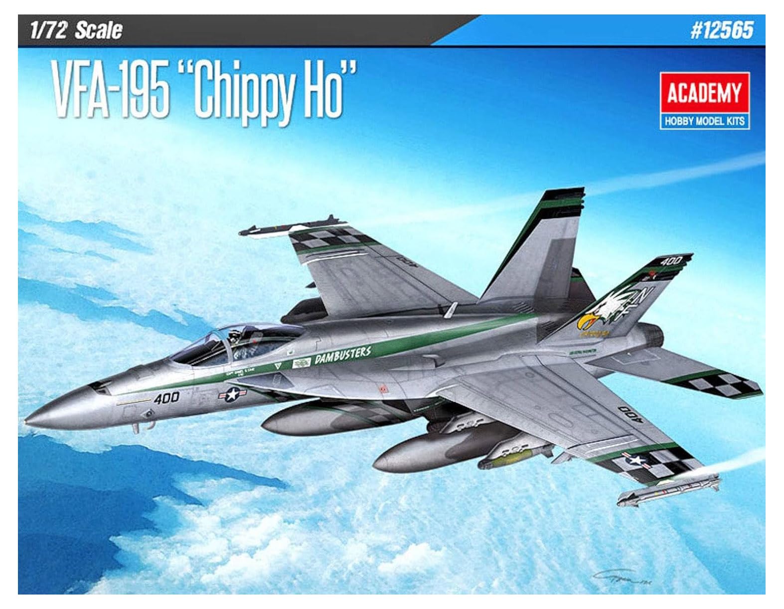

Academy scale US Navy Chippy Haw Plastic Model Kit 12565 1/72 F/A-18E VFA-195