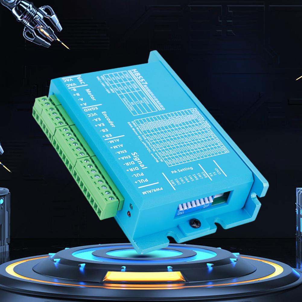 HBS57 Stepper Motor Driver 0-200kHz Stepper Motor Driver Controller Encoder 1000 Lines 2-Phase for Nema23/Nema24 Stepper Motor