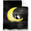 Cute Black Cat with Yellow Eyes Soft Throw Blanket All Season Warm Blankets Lightweight Fuzzy Flannel Throw Blanket for Bed Sofa