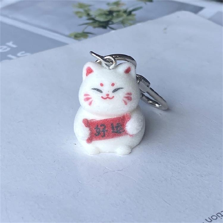 Soft Touch Plush Cat Keychain Handmade Cat Charm Pendant Bringing Fun and Good Fortune Suitable for Daily Party Use