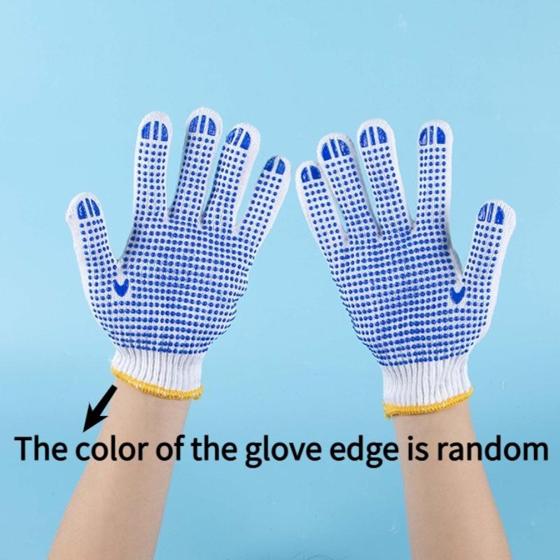 14pcs Fishing Gloves, Non-Slip Dot Grip Gloves,Cycling Gloves, All-Purpose Indoor/Outdoor Gloves,Unisex One-Size-Fits-All Gloves