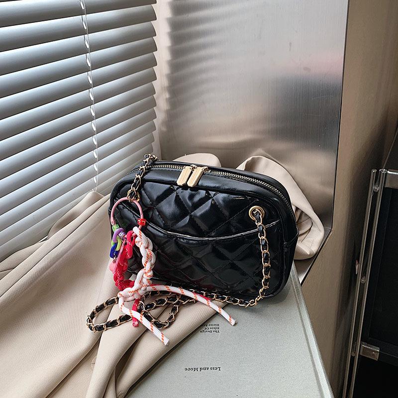 Raute Kettenhandtasche Damen Frühling und Sommer neu beliebt Schulter Umhängetasche hochwertig kleine quadratische Tasche