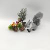 1Pcs Mini Plush Simulation Squirrel Ornament, Artificial Squirrel Figurine Fake Animal for Christmas Table Decoration