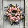 Easter Wreath Decor With Artificial Daisies Sunflowers Door Wall Hanging Home Party Decoration