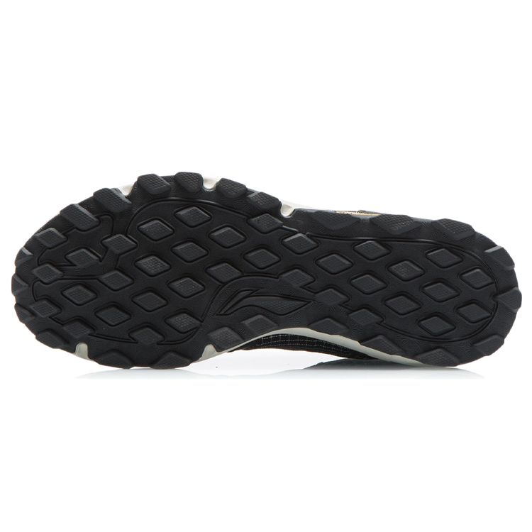 Li Ning Outdoor Reflective Shock Absorption Rebound Low Top Running Shoes Men Sneakers Black Gray ARDR007-3