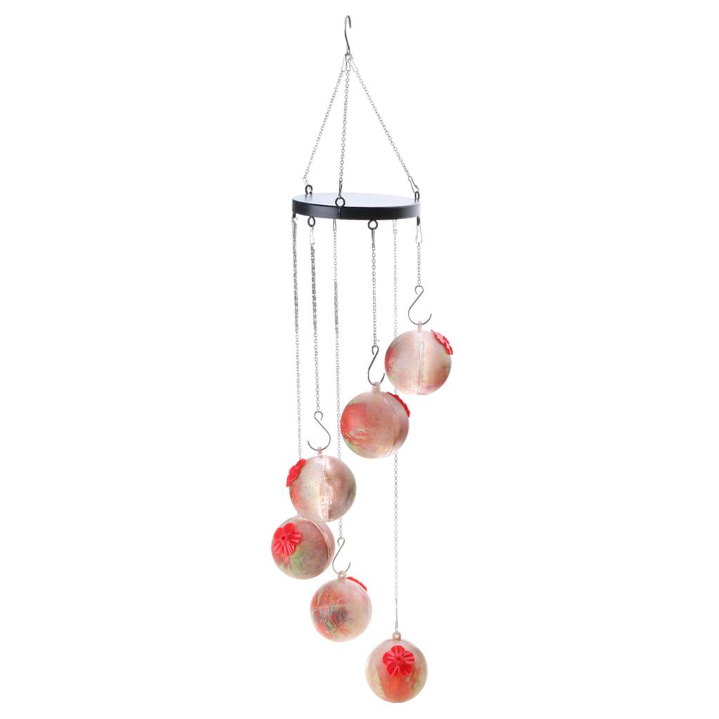 Outdoor Hanging Bird Feeder Red Hummingbird Feeders with 6 Feeding Ports Easy Cleaning Garden Garden Yard Red Color