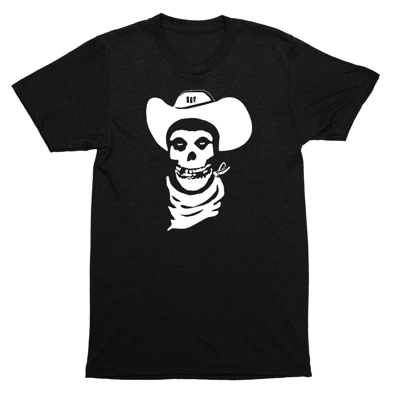 Misfits Crimson Ghost Cowboy Skull Bandana Western Punk Rock SHIRT L