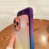 Gradient Rainbow Clear Shockproof Phone Case For Iphone 14 13 12 11pro Max Xs Max Xr Plus Silicone Metal Camera Protector Cover