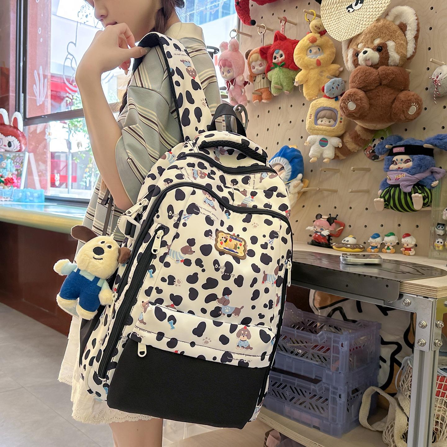 Mori little fresh girl backpack cute printed junior high school student backpack large capacity student schoolbag
