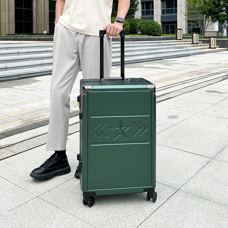 Military Green Commemorative Travel Suitcase