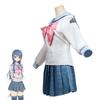 Anime Cosplay Costume Danganronpa Maizono Sayaka School Girl Uniform Women Skirt Set Halloween Party Dress