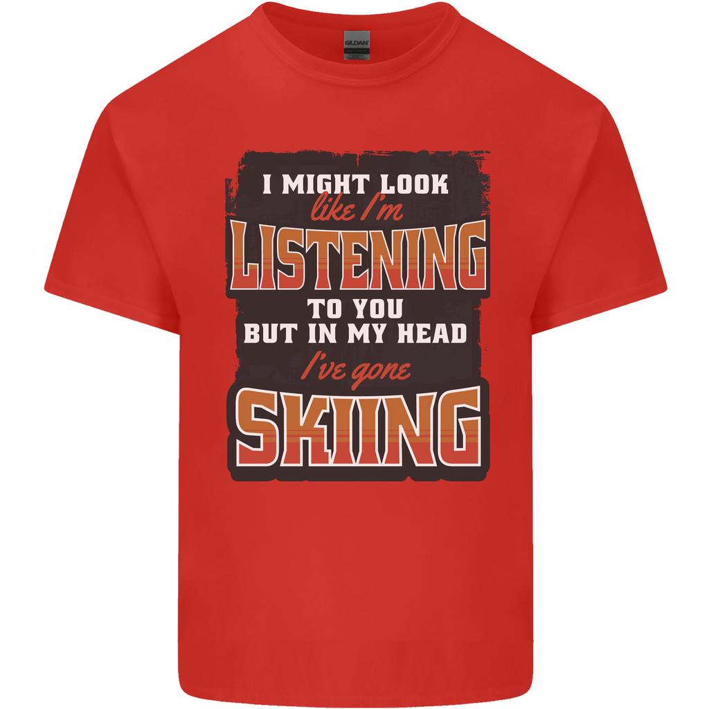 In My Head Ive Gone Skiing Funny Skier Unisexs Light Cotton TShirt