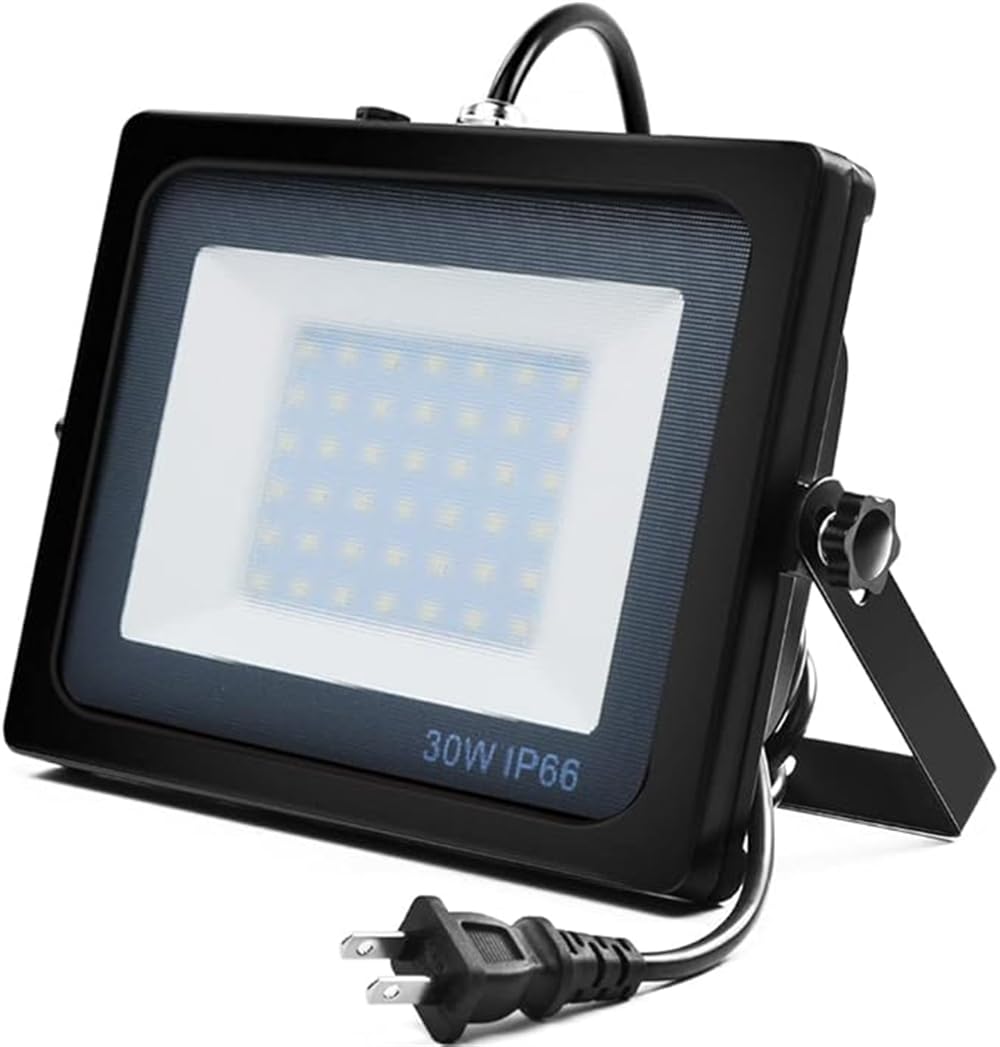 

[2025 Design] Auto-Diamond, Ventilated LED Floodlight, 30W, 3300LM, High Brightness, 6000K Daylight White, Dustproof, IP66 Waterproof, 160° Wide