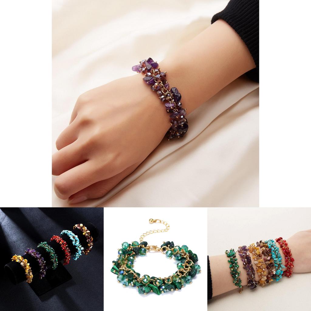Crystal Stone Charm Bracelet For Men And Women With Geometric Style For Gift