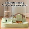 1 PC 2-in-1 Automatic Feeder with Controllable Food Amount for Small Animal Pets Rabbits Cats Dogs Feeder Bowl with Drink Bottle