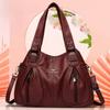 Soft leather pleated shoulder bag Crossbody tote women's bag