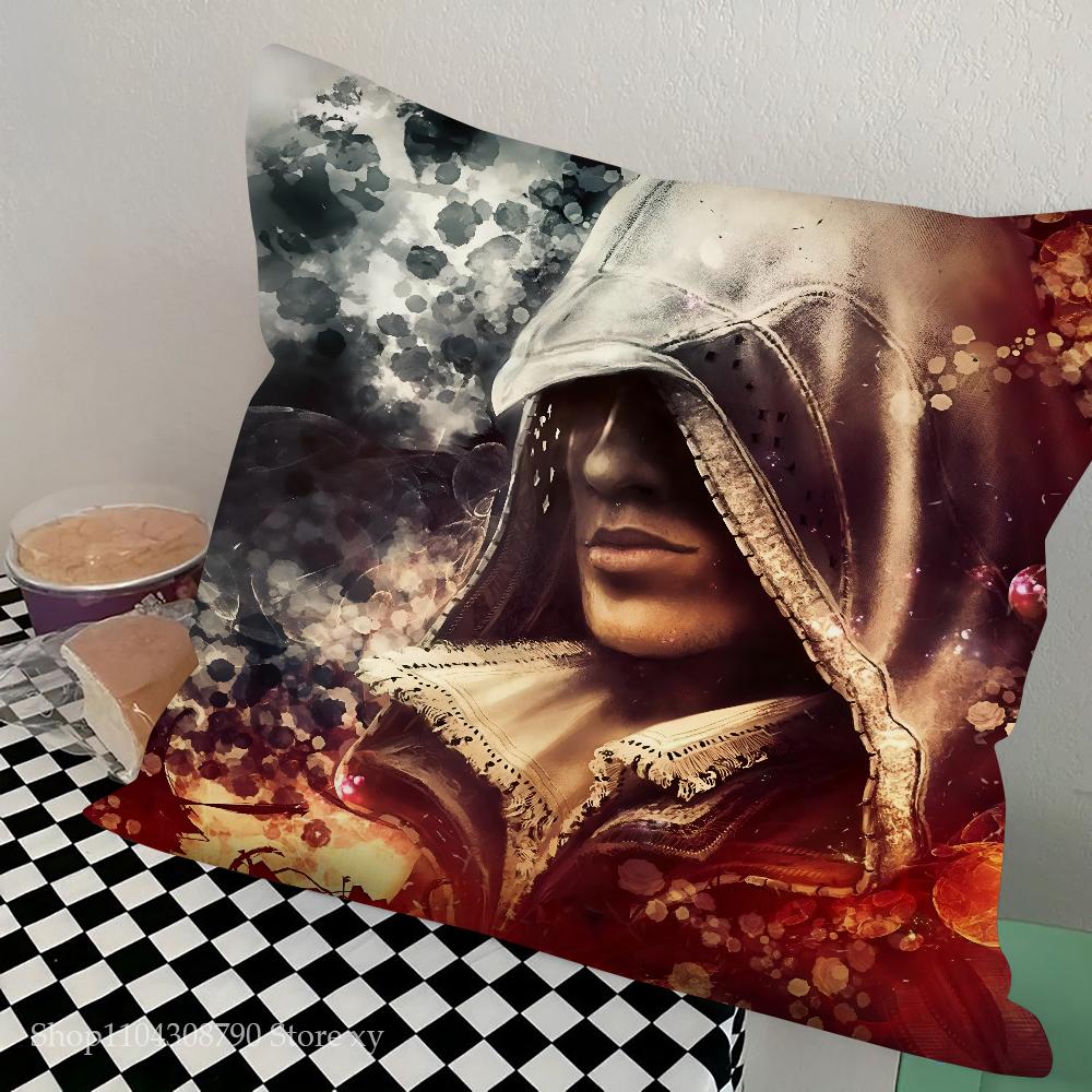 Game A-Assassins Creed Pillow Case Square Pillow Bedroom Sofa Leisure Comfort Cushion Car Living Room Home Decoration