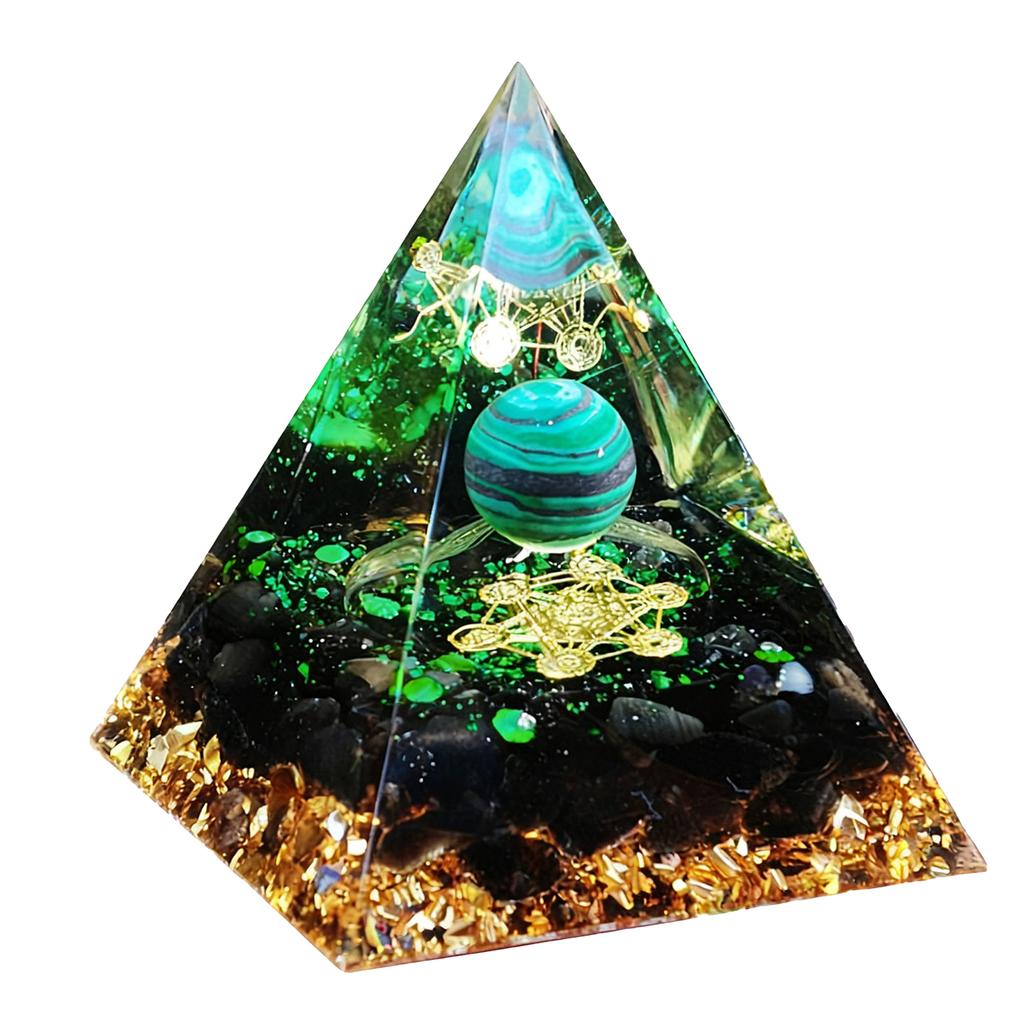 Piramide Orgonica Processo Epossidico Squisita Bella 5cm Ornamento Decorativo per Ufficio Decorazione Casa