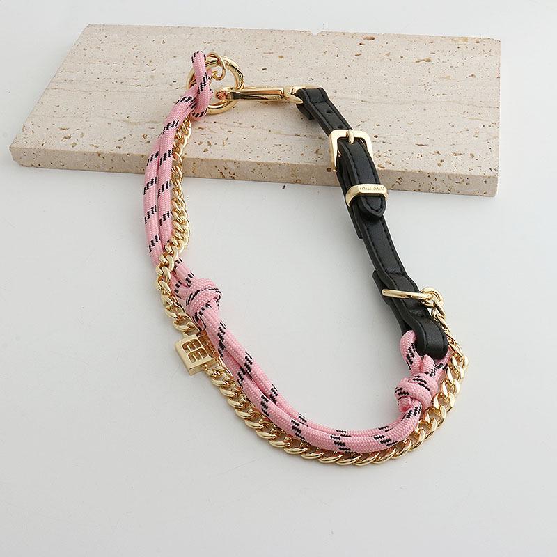 

Летний популярный стиль 2024 года, длинная цепочка для сумки, кулон и многокруговой браслет-брелок розовый