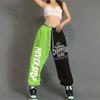 Plus Size Culori contrastante hip hop pantaloni de trening largi Femei cu talie înaltă Pantaloni harem casual largi