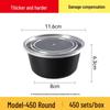 JingJingRS Disposable Round Plastic Takeout Containers with Lids