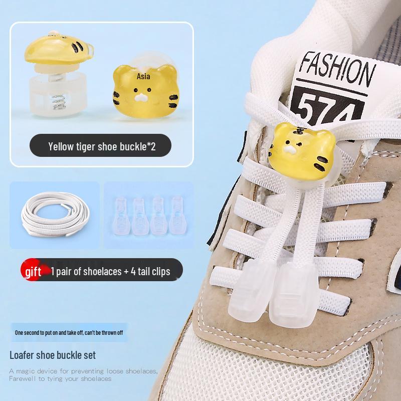 Cartoon No-Tie Shoelace Buckle Fastener for Kids