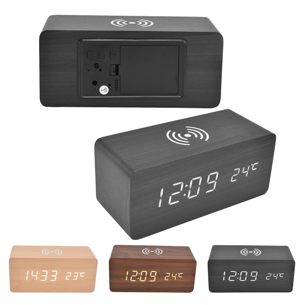 Digital Alarm Clock Safe Stable Brightness Automatic Switching Automatic Temperature Detection Alarm Clock for for Home