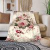 Vintage Floral Flannel Blanket Student Dormitory Office Nap Blanket Sofa Blanket