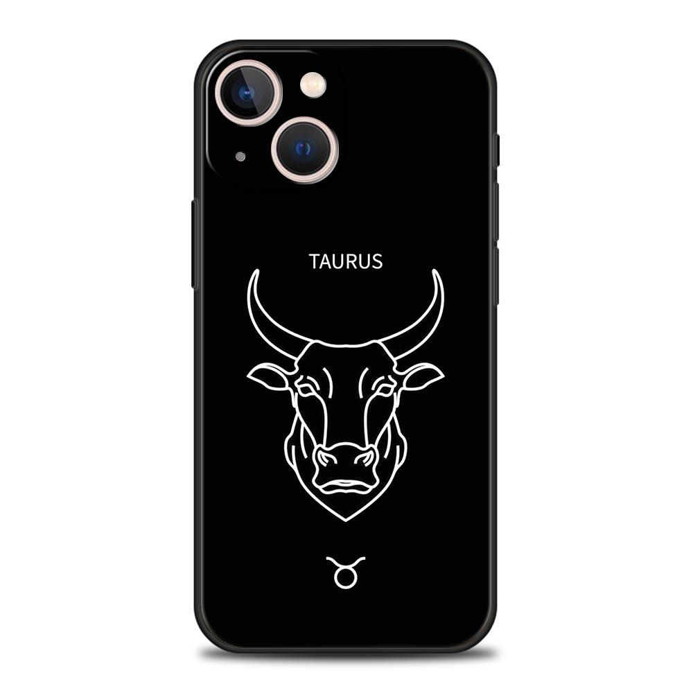 Twelve Constellations Luxury Phone Case For iPhone 16 13 15 14 12 11 Pro MAX XR X SE XS 7 8 Plus Soft TPU Shockproof Cover
