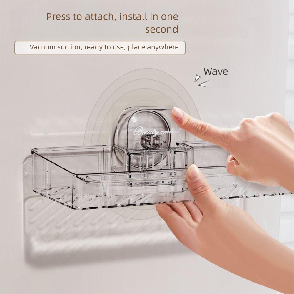 Transparent Sink Drain Rack Removable Wall-Mounted Storage Holder Modern Shower Organizer For Home