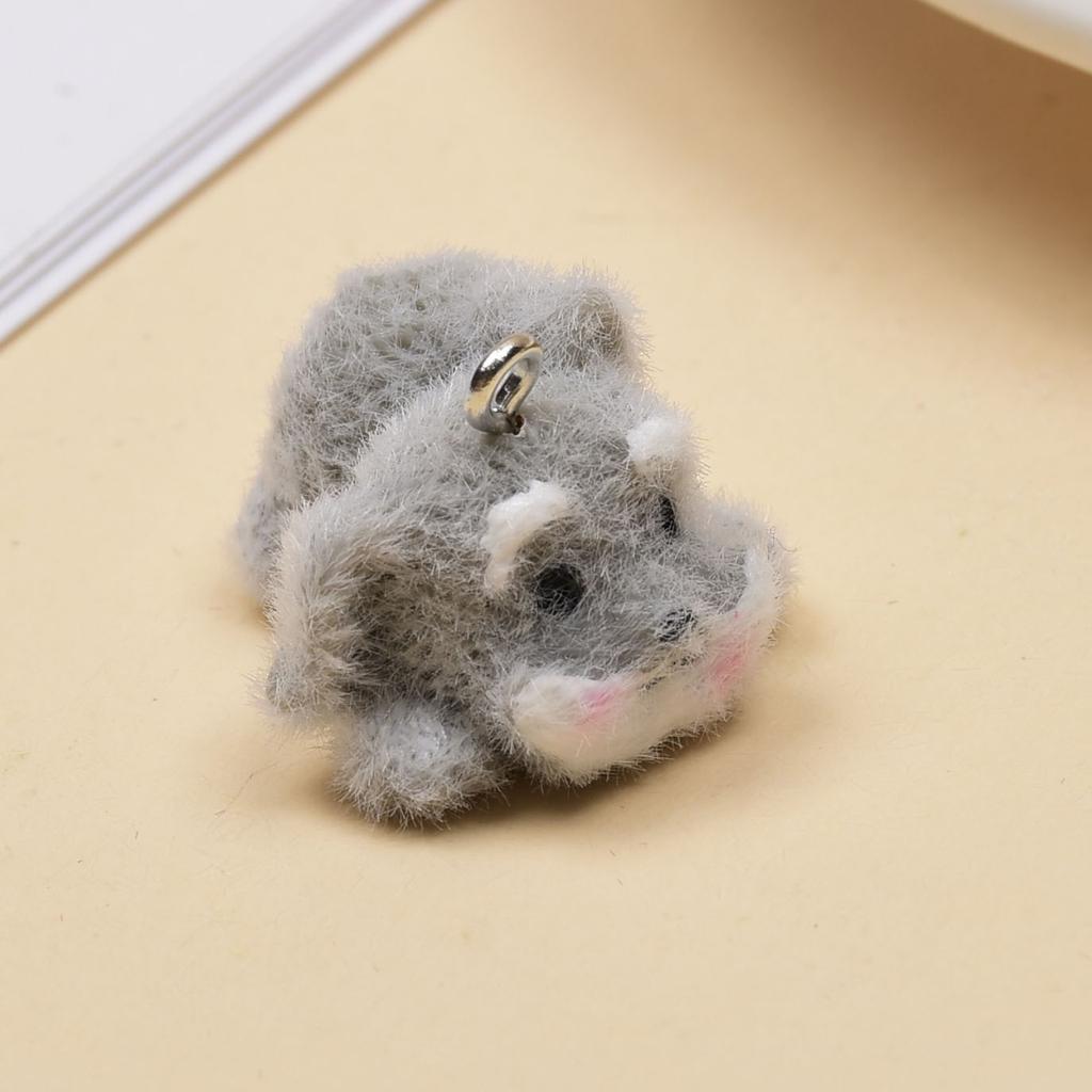 Harz Beflockung süße dreidimensionale Katze Schlüsselanhänger Anhänger Auto Schlüsselanhänger Anhänger Tasche Anhänger