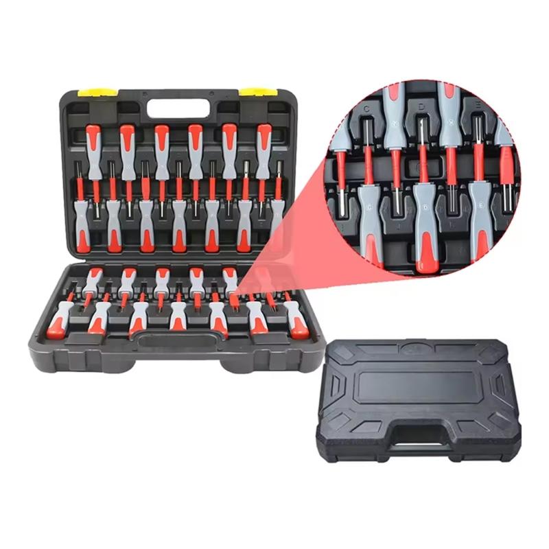High Accuracy Metal Car Electrical Connector Pin Removal Tool with Not Slip Handle 26 Piece for Electrical System
