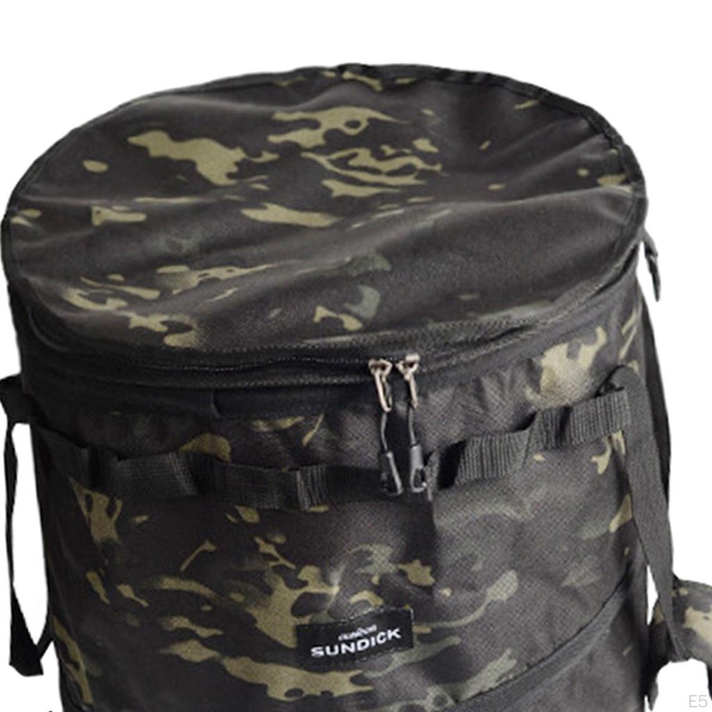 Camping Trash Can Collapsible Portable Multi-Functional with Zipper Lid Waste
