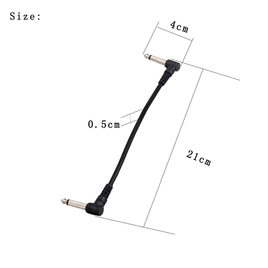 Guitar Pedal Cable Connecting Line 6pcs Electric Guitar Effect Pedal Patch Cable Cord Low Noise Shielded Audio Cable Leads