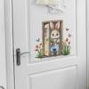 Wooden Door Painting Little Rabbit Butterfly Flower Multi-bedroom Living Room Home Background Beautification Wall Stickers