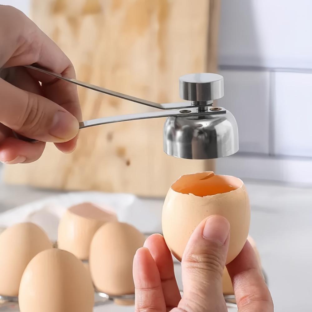 New Stainless Steel Egg Topper Opener Cracker Removal Creative Eggshell Cutter for Boiled Raw Egg Shell Openers Kitchen Gadgets