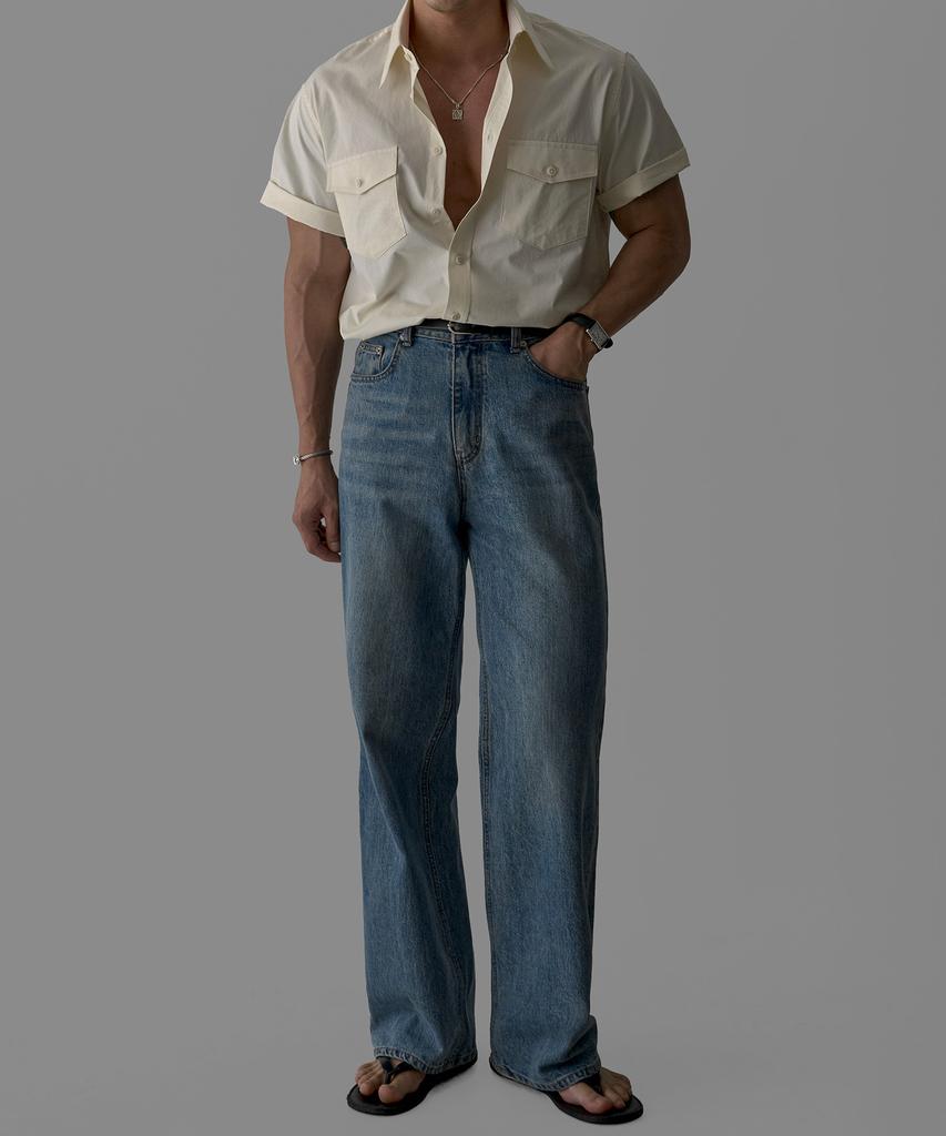 Baulopeulodeogteu Standard Two-Pocket Half Shirt [Ivory]