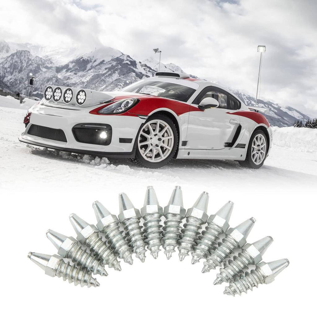 50 Snow Tire Spikes, Wheel Tire Studs, Anti-Slip, Strong Grip, for Loaders, Skids, Steers, Tractors, Forklifts, and Motorcycles