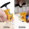 2 In 1 Manual Glass Ceramic Cutter With Precision Diamond Blade, Ergonomic Handle, Safety Lock, Extra Blades And Tips For DIY Tile Installation Work