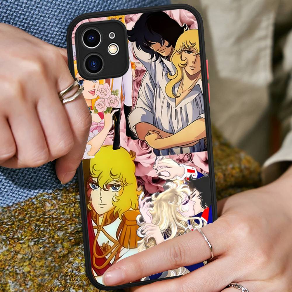 

Rose Of V-Versailles Lady Oscar Phone Case For IPhone 13 12 X XS MAX Pro Max 16 15 11 14 Pro Max Shockproof Matte Cover iphone X