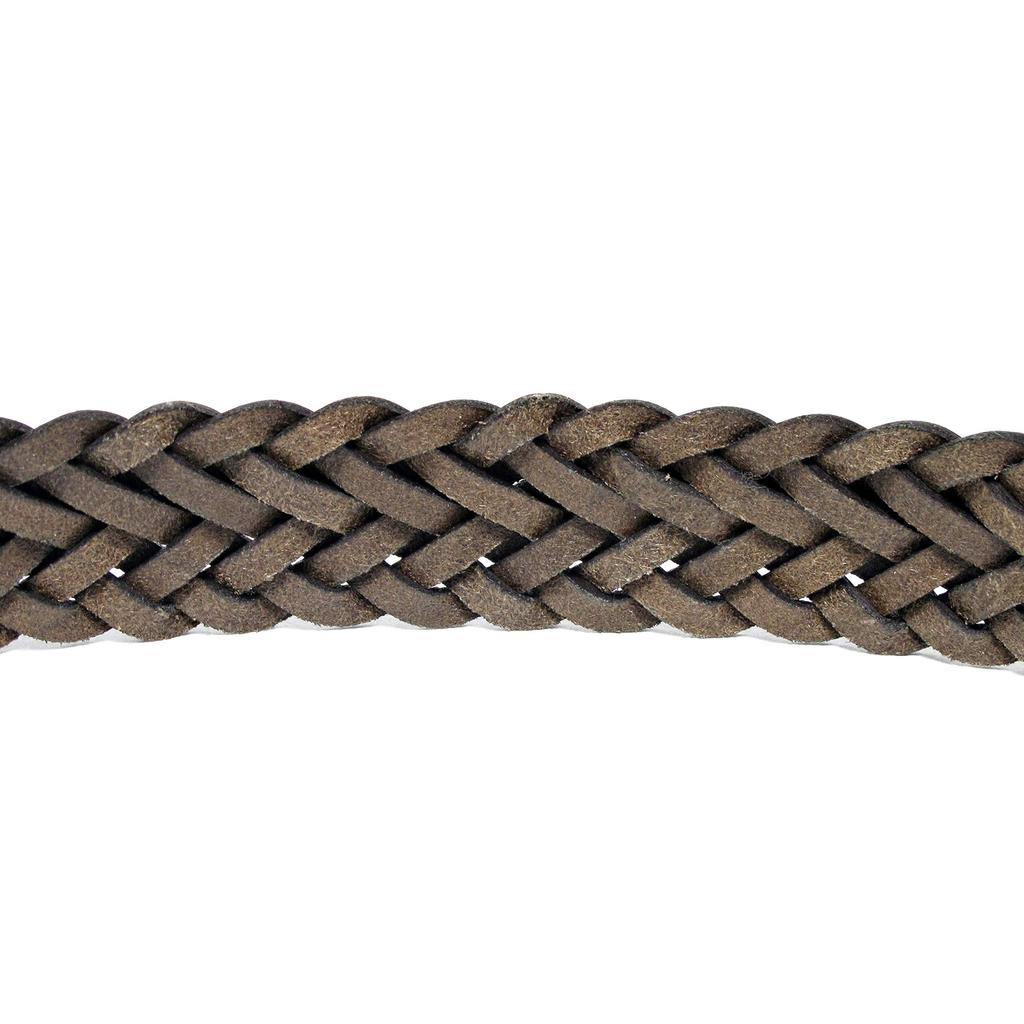 [KIETH] Mesh Leather Belt for Men, Dark Brown, 110cm Fixed Length, Made In Japan, KE21266-39